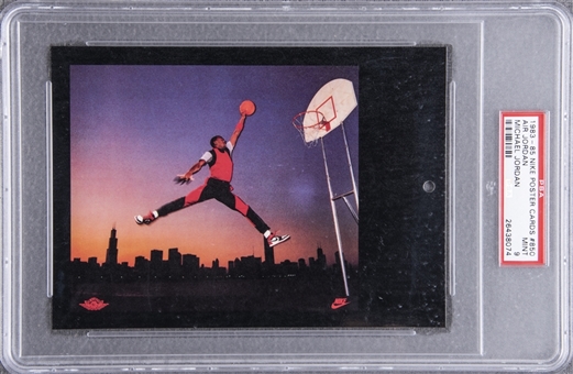 1983-85 Nike Air Jordan Poster Card #850 Michael Jordan Rookie Card – PSA MINT 9